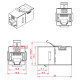 Модуль RJ45 Cat6 Keystone, экранированный, Bachmann 940083