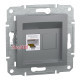 Розетка комп'ютерна RJ45, сталь, EPH4300162 Asfora Schneider