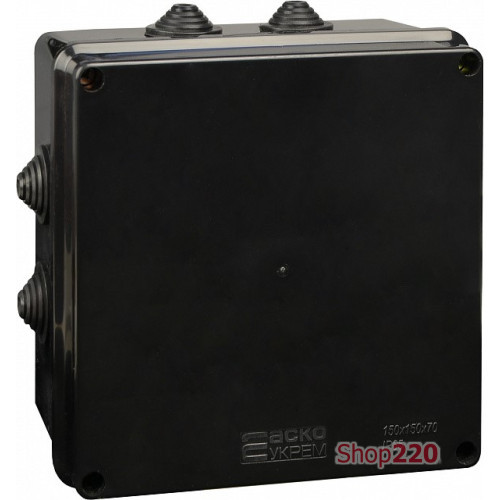 Распределительная коробка 150х150х70мм, черный, UAtmo Jet Black A0150170035