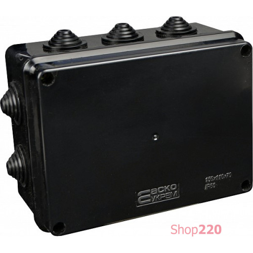 Распределительная коробка 150х110х70мм, черный, UAtmo Jet Black A0150170034