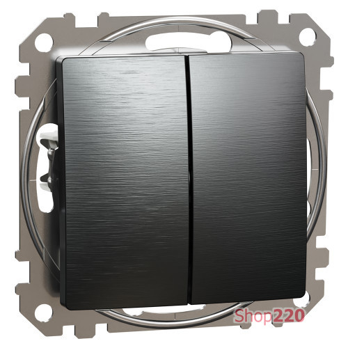 Проходной выключатель 2кл., матовый титан, Sedna Design Schneider Electric SDD172108U