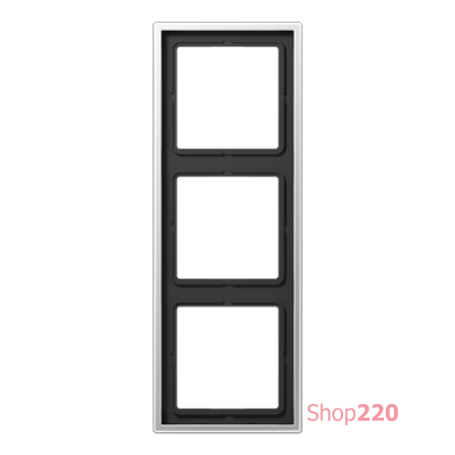 Рамка 3 поста, алюминий, Jung LS990 (металл) AL2983