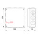 Монтажная коробка 300х250х120, IP55. e.db.pro.300.250.120u Enext p016010