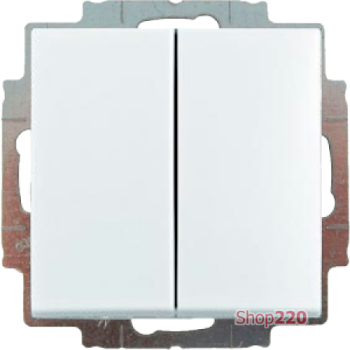Выключатель 2-клавишный проходной, белый, ABB 2006/6/6 UC-94-507 Basic 55