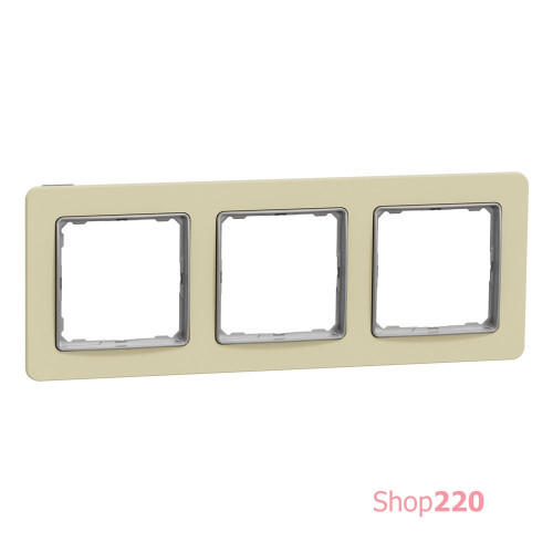 Рамка 3-поста, матовый песочный, Sedna Design Schneider Electric SDD392803