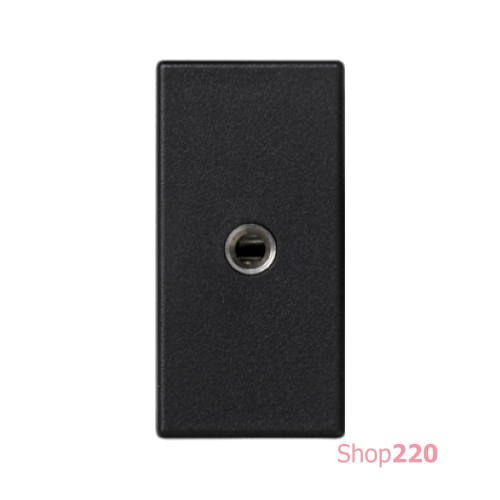 Розетка аудио stereo mini-jack, 1 модуль, черный, К45 Simon K123B/14