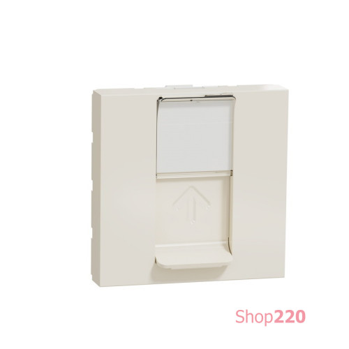 Розетка компьютерная RJ45, 5 UTP, бежевый, 2 модуля, Unica New Schneider NU341144