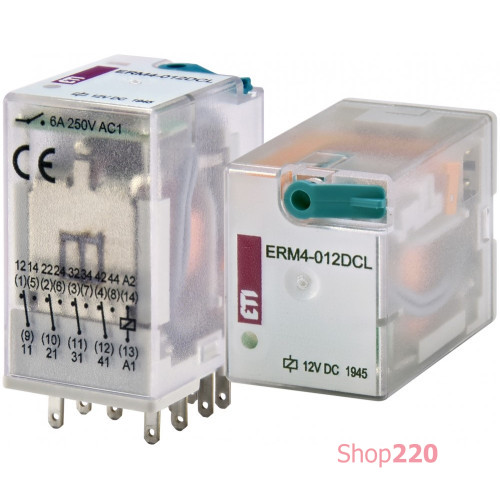 Электромеханическое реле ERM4-012DCL 4p ETI 2473021