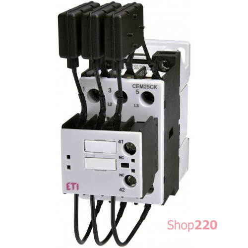 Контактор для конденсаторной батареи CEM CK 25.01N (25 кВАр, 400-440V) ETI 4643820