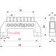 Нулевая шина в пластиковом корпусе BC-6A 8 отв. (6*9) A0150120060