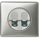 Панель компьютерной розетки RJ45 двойной, титан, 68552 Legrand Celiane