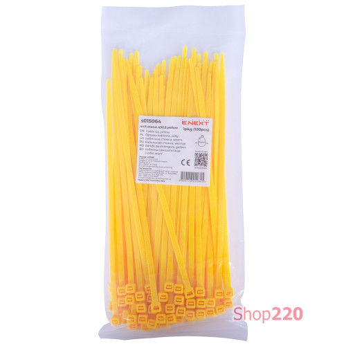Кабельная стяжка 400мм х 8мм, желтый, e.ct.stand.400.8.yellow Enext s015064