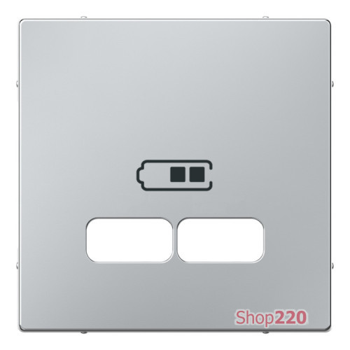 Накладка USB розетки, алюминий, Merten MTN4367-0460