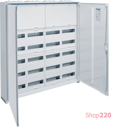 Щит навесной на 240 модулей с блоком для клемм, Univers IP44/II 1100x1050x161мм Hager FWB74N