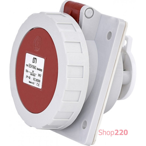 Розетка встроенная 16A, 400V, 3P+PE, IP67 EEH-1643 ETI 4482083