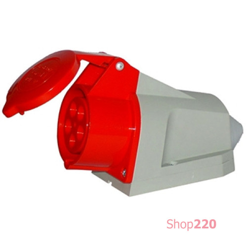 Силовая розетка стационарная 3Р+Z, 400В, 32А, IP44, Tarel Tarel-448