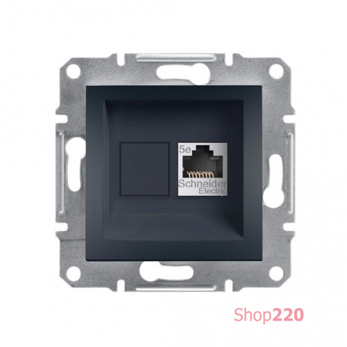 Розетка компьютерная RJ45, антрацит, EPH4300171 Asfora Schneider