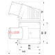 Силовая вилка стационарная 3P+N, 400В, 32А, IP44, Tarel 3643-220