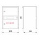 Щит ударопрочный на 8 модулей, уличный IP65, e.plbox.210.280.130.8m.blank ENEXT CP5101