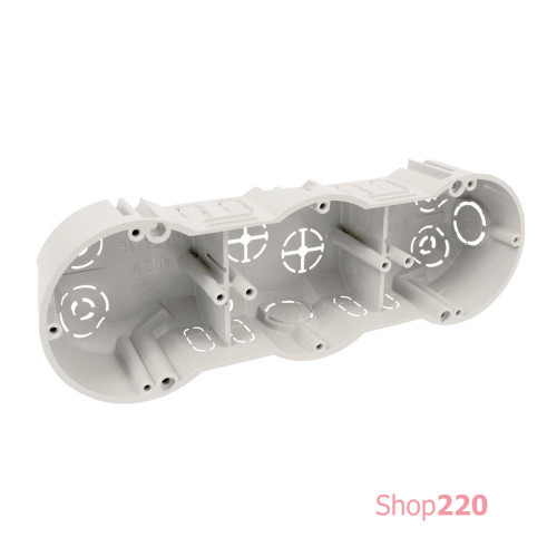 Подрозетник строенный в сплошные стены, KP 64/3 Kopos