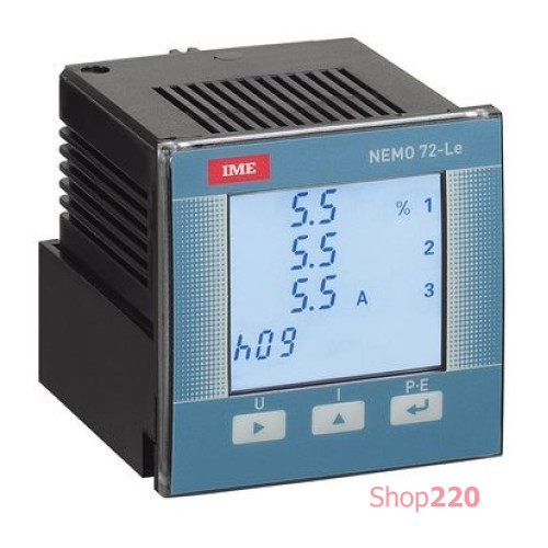 Анализатор сети Nemo 72 LE+RS485 Вх. 1/5A 80-265Vca/110-300Vcc IMP+RS485 IME