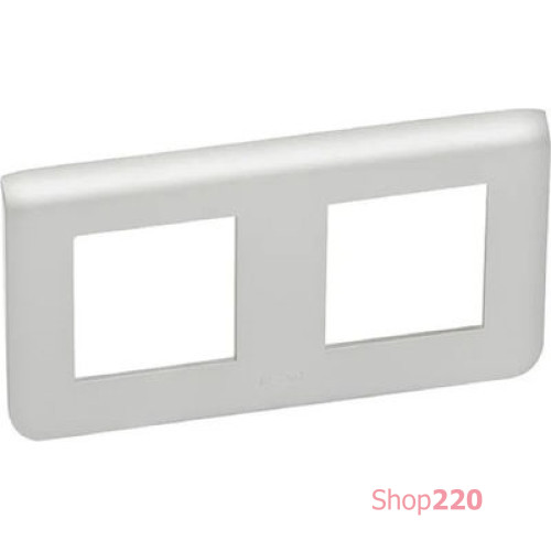 Рамка 2 поста, алюминий, Mosaic New Legrand 079304L