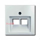 Накладка для двойной компьютерной розетки, белый, ABB 1803-02-94-507 Basic 55