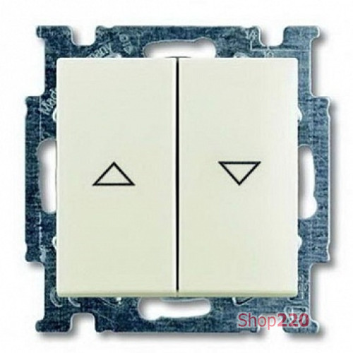 Выключатель жалюзи с фиксацией, белый шале, ABB 2006/4 UC-96-507 Basic 55