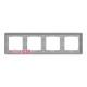 Рамка 4 поста, матовое стекло, Sedna Design SDD362804
