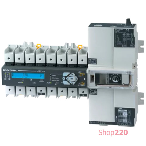 Переключатель нагрузки 125А, 4 полюса, ATyS p M 230/400 Vac