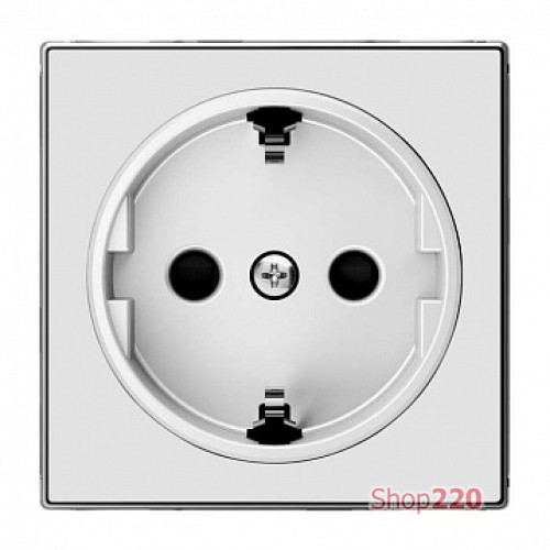Накладка розетки, белое стекло, Sky ABB 8588 CB
