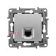 Компьютерная розетка RJ45, алюминий, 672441 Legrand Etika