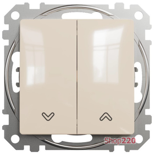 Выключатель для жалюзи, бежевый, Sedna Design SDD112104