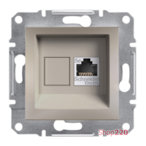 Розетка компьютерная RJ45 кат.6, бронза, EPH4700169 Asfora Schneider