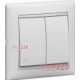Механизм переключателя 2-клавишного IP44, белый, 770098 Legrand Valena