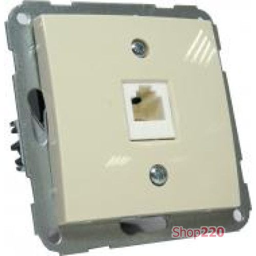 Механизм компьютерной розетки RJ-45, слоновая кость, Fiorena