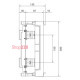 Блок Univers для модульных аппаратов 2х12М, 300x250мм Hager UD21B1