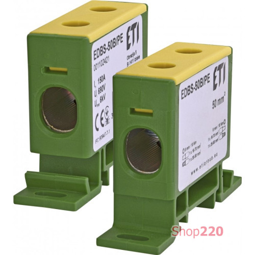 Вводная силовая Клемма EDBS-50B/PE (150А, 690V AC, 16-70 мм кв) ETI 1102421