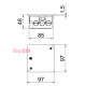Коробка распределительная UV 80 K (97x97x48мм), OBO Bettermann