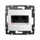 Розетка компьютерная RJ45 двойная, белый, 774231 Legrand Valena