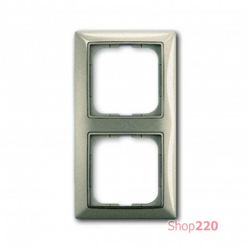 Рамка 2 поста, шампань, ABB 2512-93-507 Basic 55