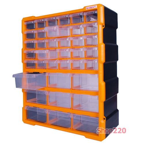 Органайзер пластиковый, 24" 39-секционный 381х157х475мм, e.toolbox.pro.21 Enext t011021