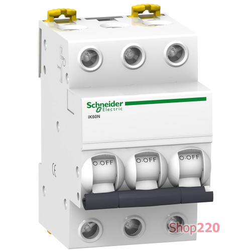 Автоматический выключатель 40А, 3 полюса, кривая B, IK60N Acti9 Schneider Electric A9K23340