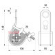 Подвесной зажим для СИП 16-35 кв.мм с затяжным болтом, e.h.clamp.pro.16.35,