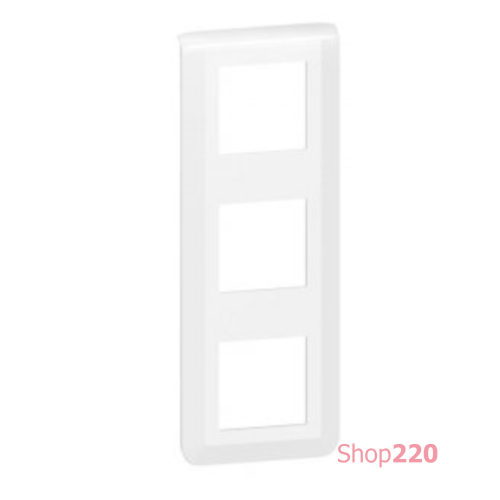 Рамка 3 поста вертикальная, белый, Mosaic New Legrand 078823L