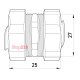 Соединитель для металлорукава 15мм(1/2"), e.met.connect.stand.sldx.15 Enext s044001
