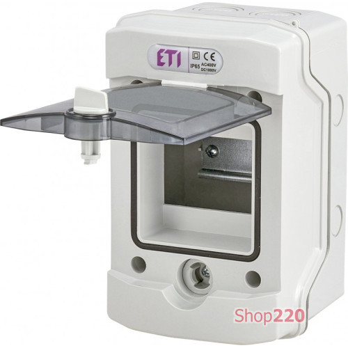Пластиковый щит 4 модуля, навесной, IP65, ECH-4Gu ETI 1101170