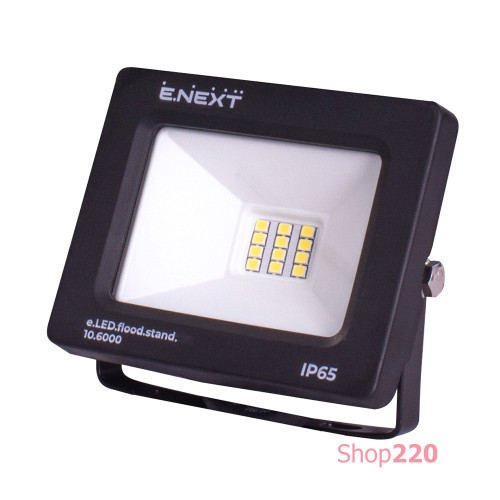 Прожектор светодиодный 10Вт, 6000К, e.LED.flood.stand.10.6000 ENEXT l0790001