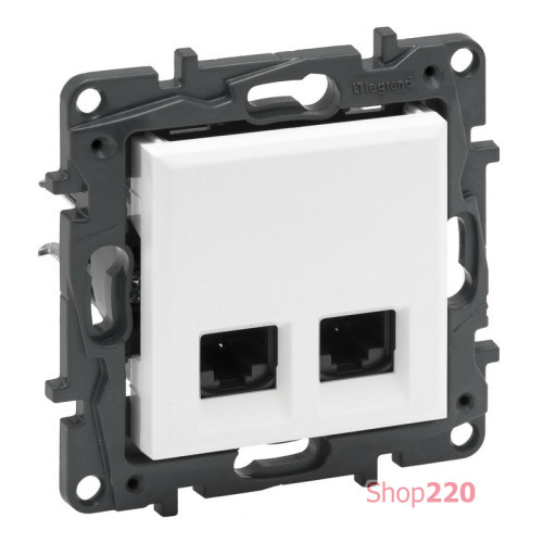 Розетка компьютерная 2XRJ45 CAT5e UTP, белый, Niloe Step Legrand 863160B