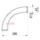 Угловой металлический соединитель 90 град. с резьбой, e.industrial.pipe.thread.angle.1-1/4" Enext i0390004